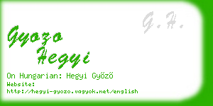 gyozo hegyi business card